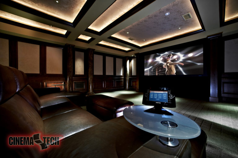 Luxury Home Theater Seating with Swivel Table
