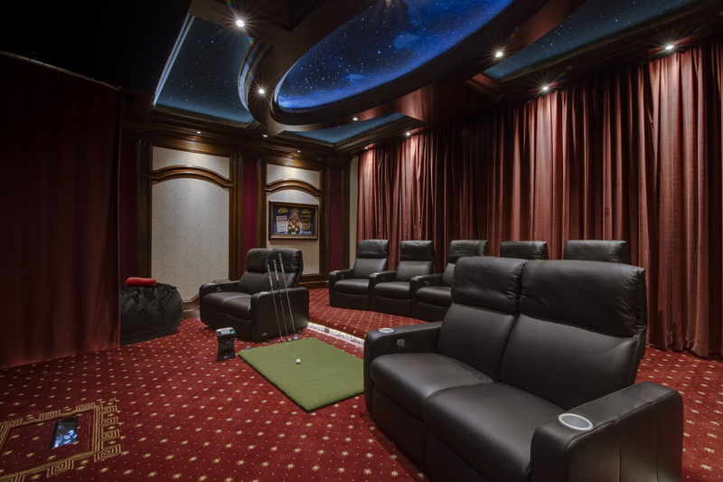 CinemaTech Luxury Home Theater interior design with luxury home theater seating and home theater acoustical treatment