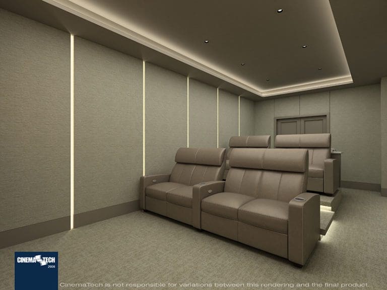Right angle view of Acoustic Fabric Wall Panels for Home Theaters