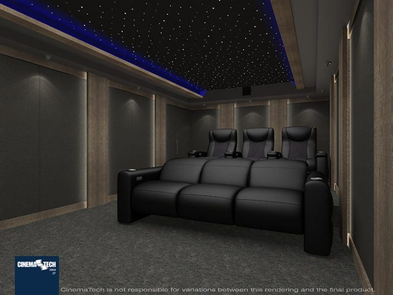 Luxury Home Movie Theater with Star Ceiling