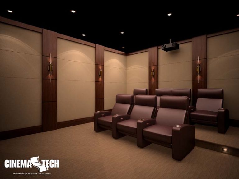 Burgundy Home Theater Seating