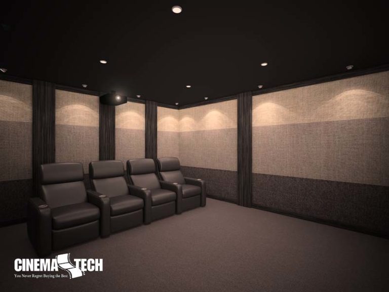 Small Movie Room with four incliners