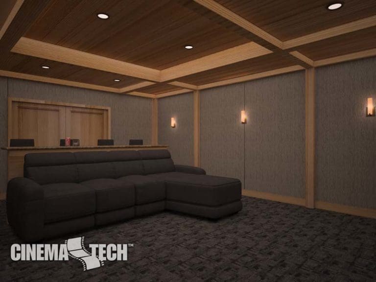 CinemaTech Luxury Home Theater interior design with luxury home theater seating and home theater acoustical treatment