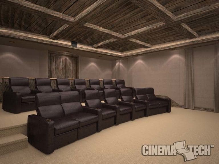 CinemaTech Luxury Home Theater interior design with luxury home theater seating and home theater acoustical treatment