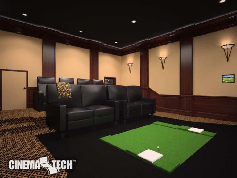 CinemaTech Luxury Home Theater interior design with luxury home theater seating and home theater acoustical treatment