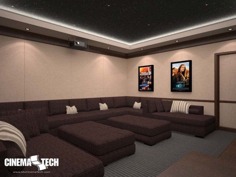 CinemaTech Luxury Home Theater interior design with luxury home theater seating and home theater acoustical treatment