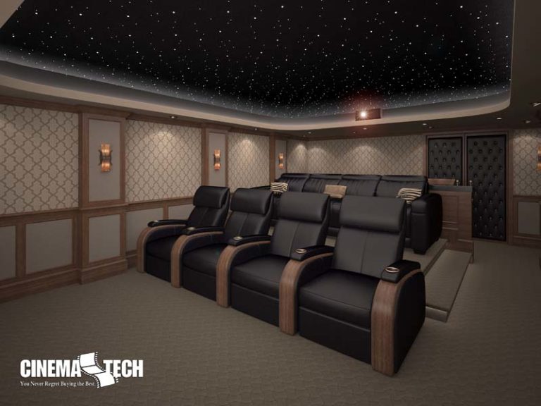 Luxury Cinema Seating with Wooden Arms