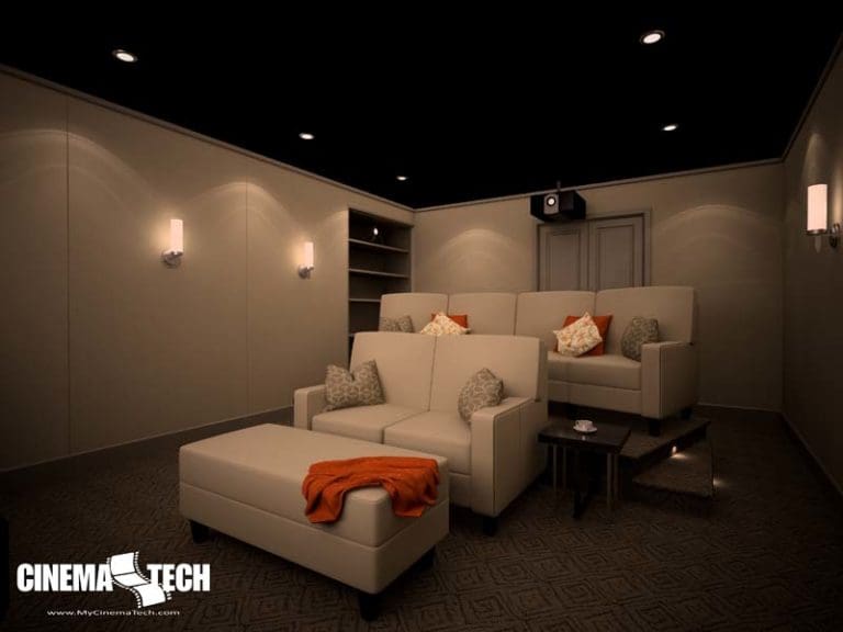 CinemaTech Luxury Home Theater interior design with luxury home theater seating and home theater acoustical treatment