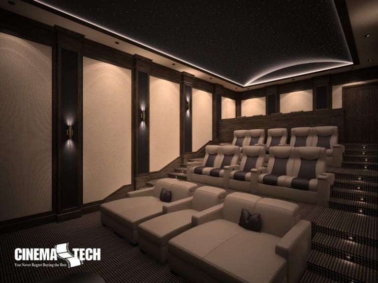 Two-Tone Leather Theater Seating