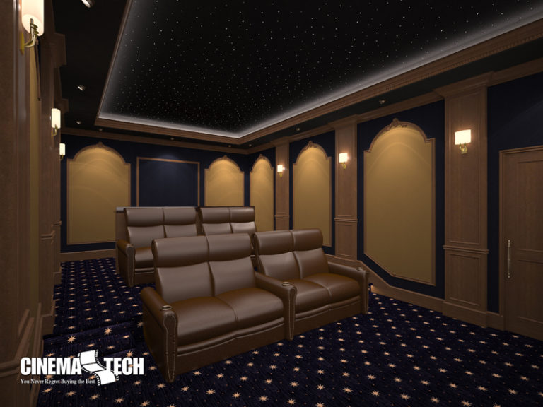 Purple & Gold Home Theater