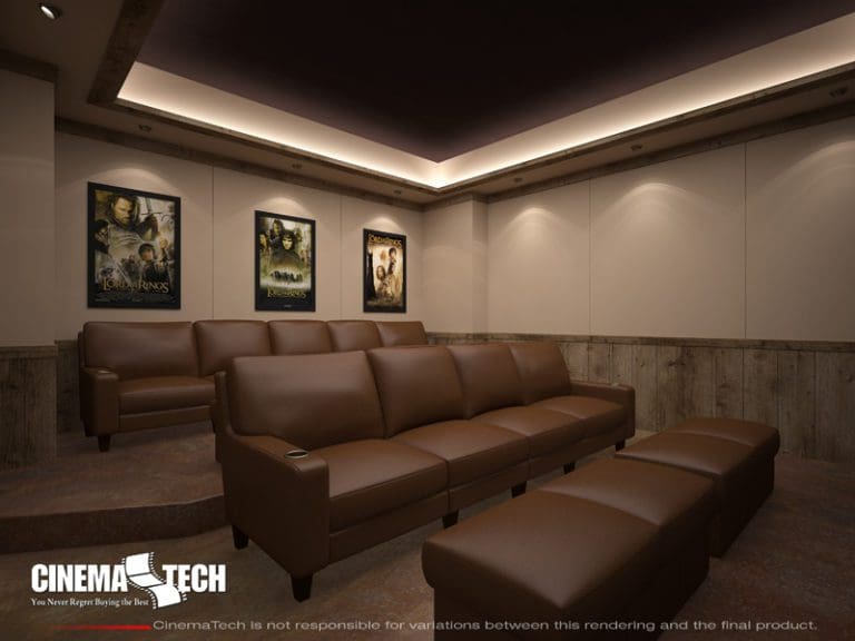 CinemaTech Luxury Home Theater interior design with luxury home theater seating and home theater acoustical treatment