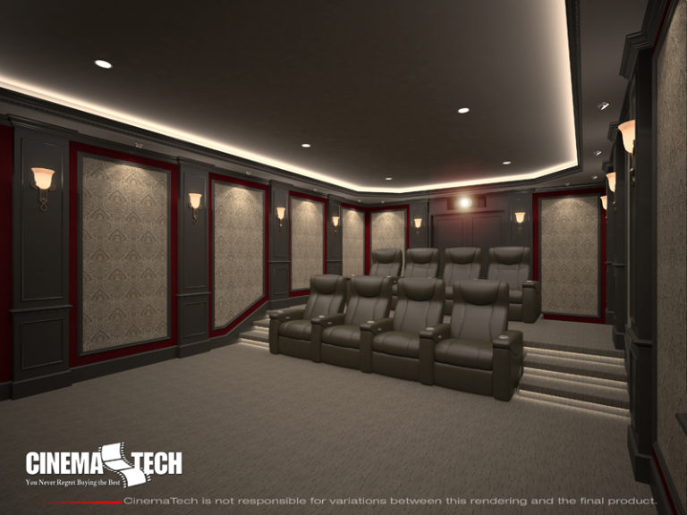 Leather Theater Seating for Luxury Home Theater