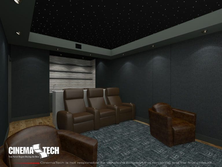 CinemaTech Luxury Home Theater interior design with luxury home theater seating and home theater acoustical treatment