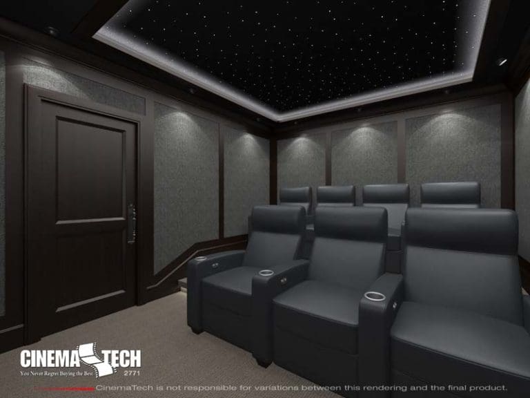 Black Theater Room with Star Ceiling