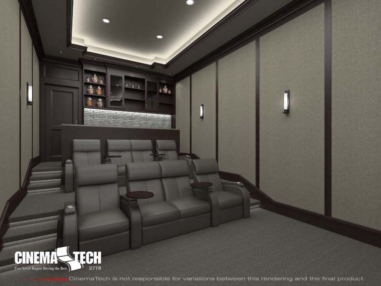 Luxury Home Theater with Bar