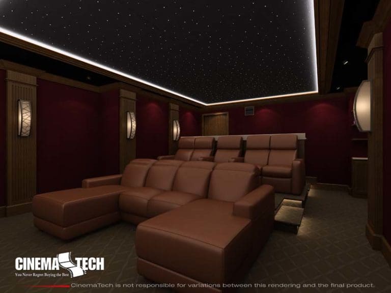 Rust Colored Home Theater Seating