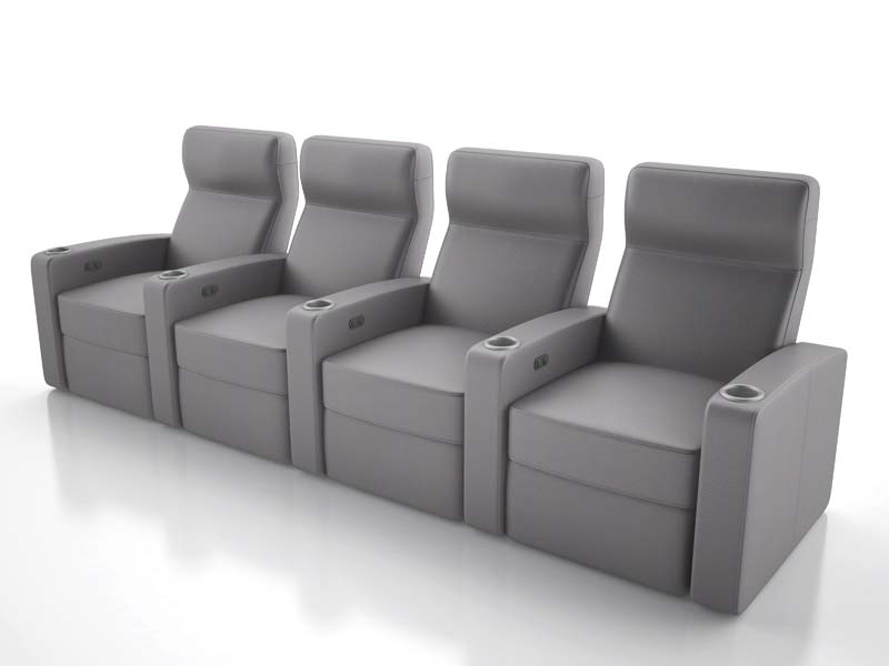 Mezzanine incliner in a row of 4 seats
