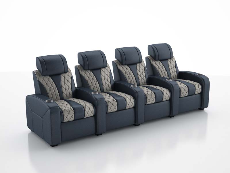 Ferari incliner with contrast stitching and color blocking