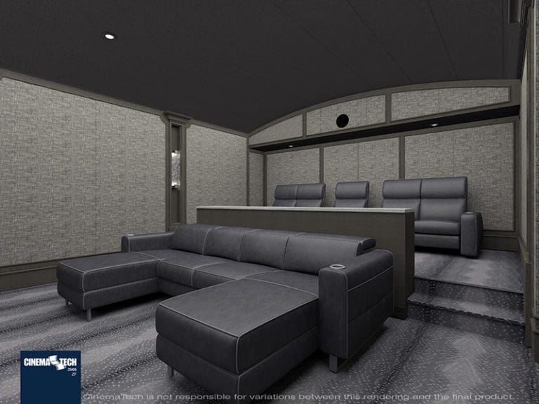 Media Room Furniture with Contrast Stitching