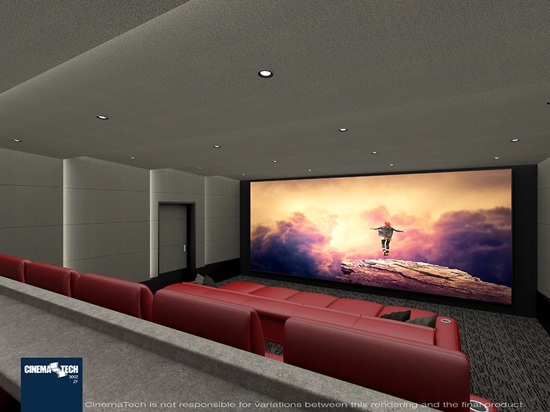 Rear view of an Iron Man Inspired Home Theater