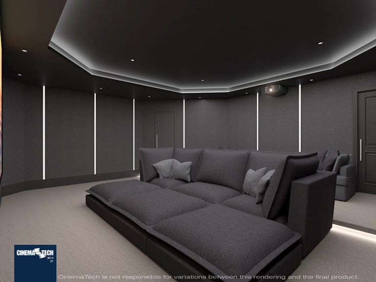 Comfy Seating for Luxury Home Theater