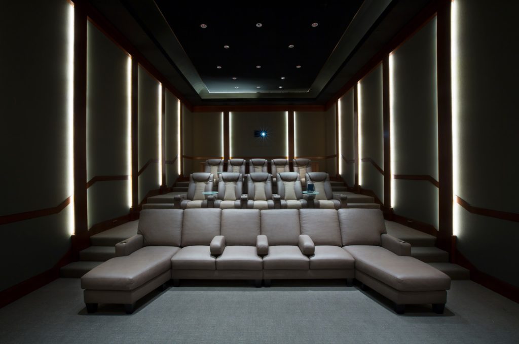 living room movie theater showtimes
