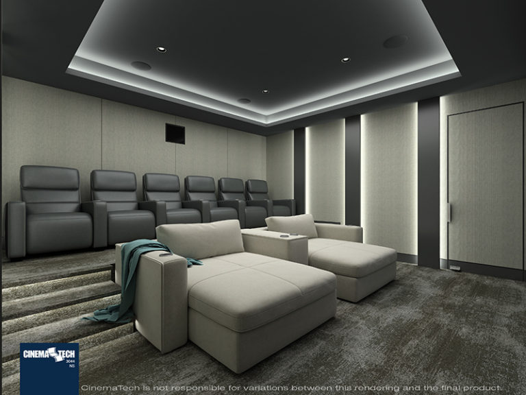 Black & White Home Theater Seating