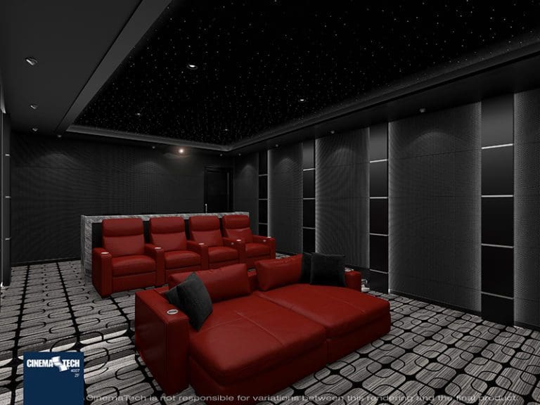 Red Home Theater Couch Bed & Recliners