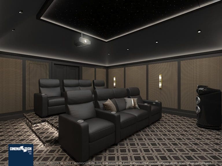 Luxury Home Theater with Custom Recliners