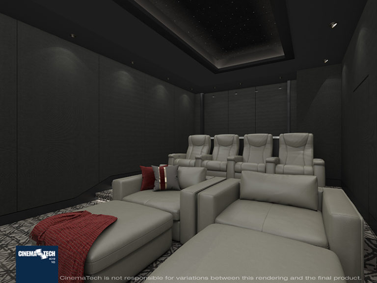 Small Home Theater with Leather Seating
