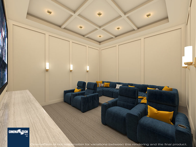 Blue & Gold Home Theater
