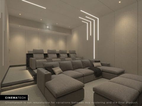 Modern Luxury Home Theater in Texas | Sevilla Seating | Acoustic Room ...