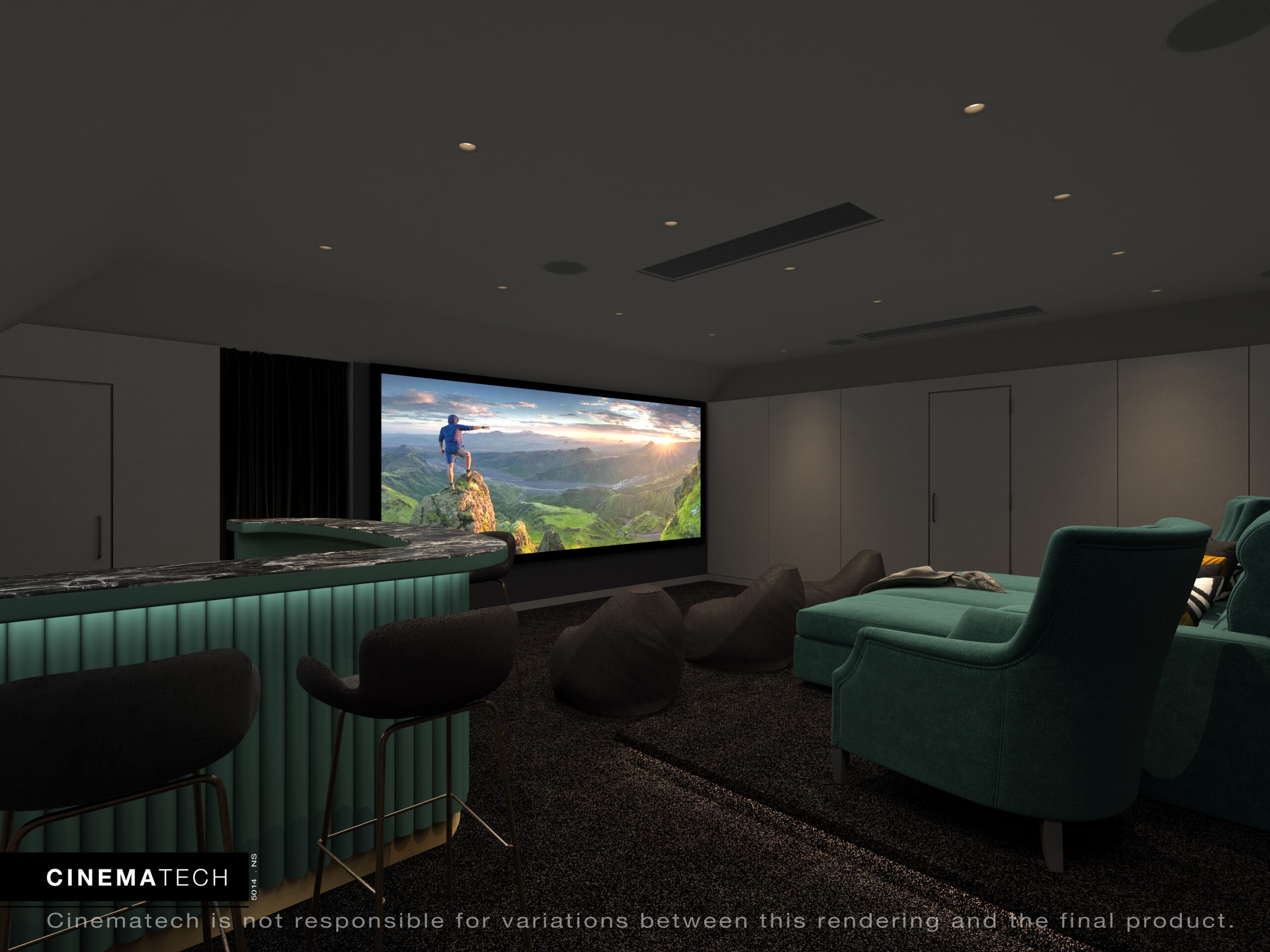 Modern Media Room Design in USA | Custom Theater Seating | Acoustic ...